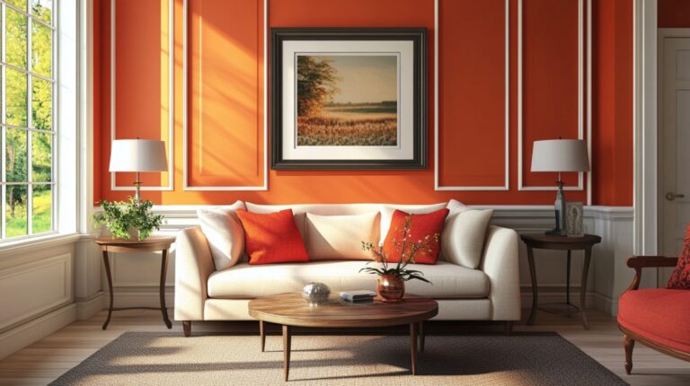 Oranje muur met textuur